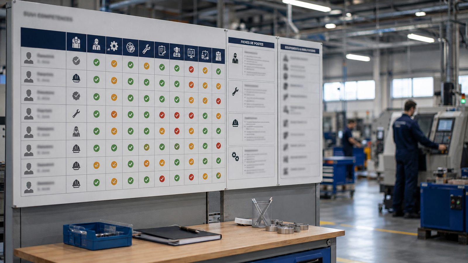 Cartographie des compétences en atelier industriel